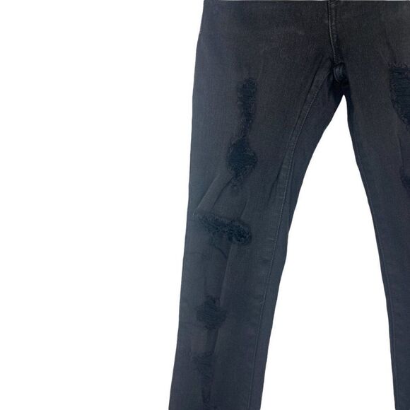 JOE'S JEANS Womens Black Destroyed High Rise Skinny Leg Stretch Jeans US 24 - Picture 5 of 11